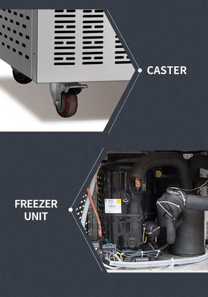 10 Tray Blast Freezer Chiller Pendingin Udara Kecil Untuk Mesin Pendingin Pembekuan Cepat 14